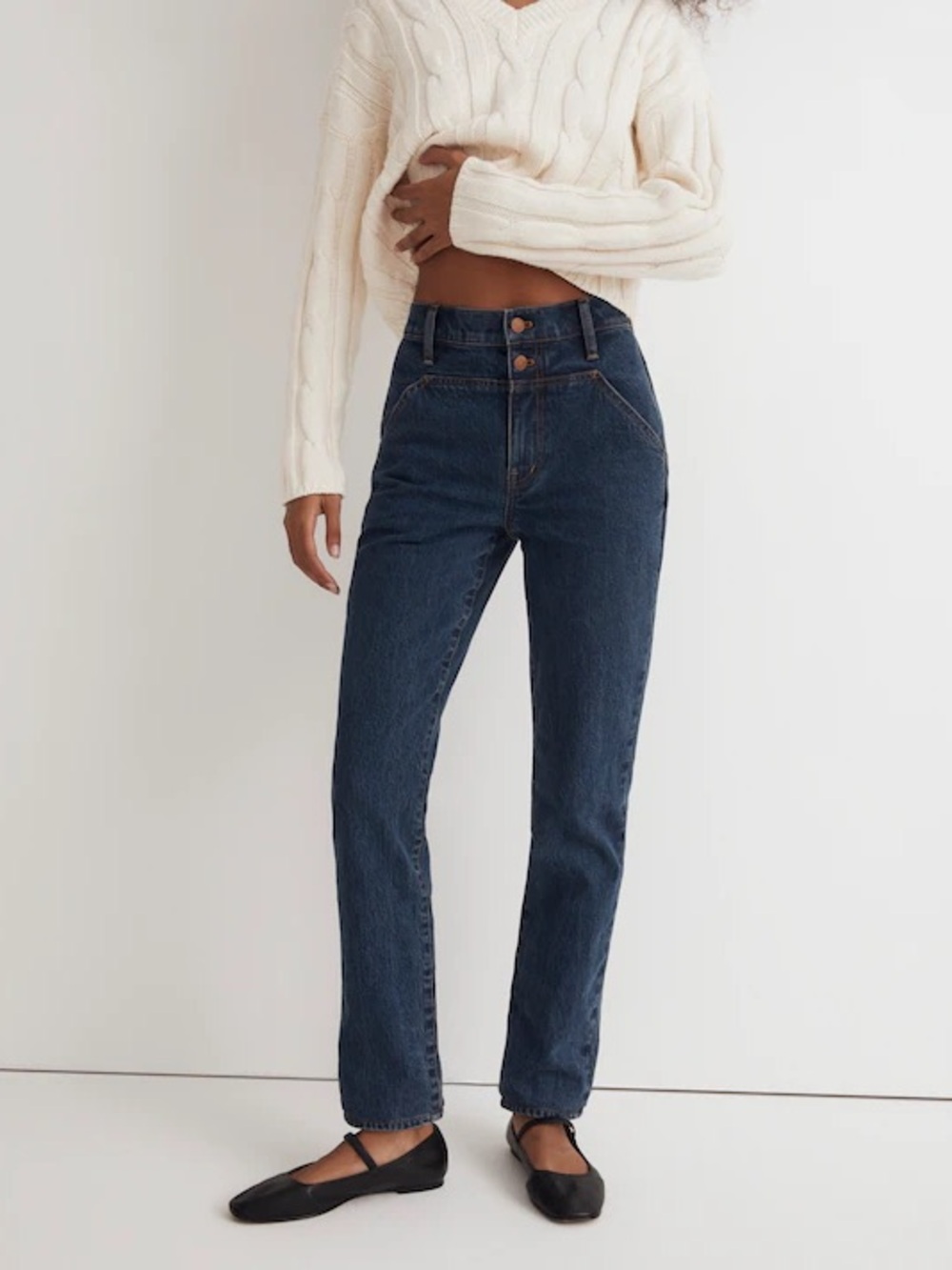 Madewell Perfect Vintage Jean Aldon Wash 80s Edition Size 26 Dark Wash NM183